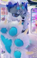 着ぐるみヘッド kigurumi NO.177 猫 青 ブルー ファースーツ 全頭