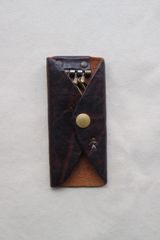 希少 廃盤 HENRY CUIR アンリークイール カードケース 刺繍 レザー