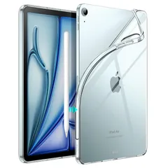 JEDirect iPad Air 11 インチ M3/M2 (2025/2024)、iPad Air 5/4 ケース (10.9インチ、2022/2020モデル、第5/4世代用) ソフトTPU 透明 スリム 耐衝撃 タブレットカバー Pencil Pro/P
