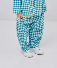 切替デザインワイドパンツ リンク　p.premier P121016　ブルー