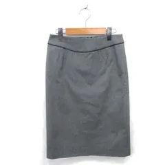 グリーンレーベルリラクシング ユナイテッドアローズ green label relaxing タイト スカート ミモレ丈 ロング チェック ベルト 38 チャコールグレー /TT24