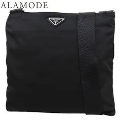 PRADA(プラダ) 三角ロゴプレート ショルダーバッグ ショルダーバッグ 肩掛け 斜め掛け メッセンジャー ナイロン NERO ネロ ブラック黒 シルバー金具 VA0053 ユニセックス 40802162502【中古】【アラモード】