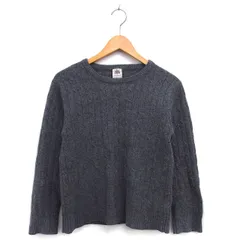 アーバンリサーチ URBAN RESEARCH ウール ニット セーター カシミヤ混 リブ クルーネック 長袖 L グレー /NT13