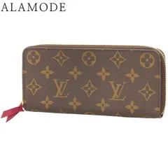 LOUIS VUITTON(ルイ・ヴィトン) モノグラム ポルトフォイユ･クレマンス ロングウォレット ラウンドファスナー 長財布 小物 モノグラムキャンバス フューシャ ブラウン茶 ボルドー ゴールド金具 M60742 40802161840【アラモード】