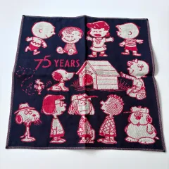 ピーナッツ スヌーピー 75 記念日 ガーゼ ハンカチ ハンドタオル