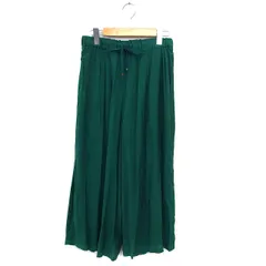 イェッカヴェッカ YECCA VECCA スカンツ ワイド パンツ タック ドローストリング ゆったり 無地 F 緑 グリーン /NT23