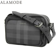 BURBERRY(バーバリー) パディバッグ ショルダーバッグ 肩掛け クロスボディ バーバリーチェック ポリウレタン コットン スムースカーフレザー チャコール グレー 黒 ガンメタル金具 80740991 メンズ 40802165161【アラモード】