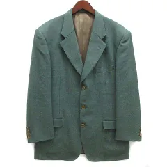 ダニエルクレミュ DANIEL CREMIEUX アルパカ ウール テーラード ジャケット 3B グリーン 緑 52