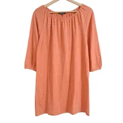 23区(ニジュウサンク) チュニック サイズ38 M レディース - オレンジ クルーネック/七分袖/麻