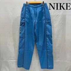 ナイキ 00s ライン イージー ナイロン トラックパンツ 裏メッシュ 裾ジップ 刺繍 ロゴ メンズ L ISItems【USED】【古着】【中古】50148780