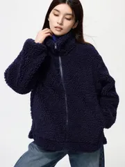 UNIQLO 480800 フリースジップアップジャケット 69NAVY L