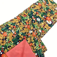 新品未使用　袷着物　ちりめん小紋　正絹R104