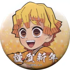 【中古】バッジ・ピンズ 我妻善逸 「鬼滅の刃×ufotable cafe 正月イベント2021 57mm ランダム缶バッジ」