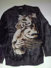 XL105 プレゼントでいただいた長袖 ファーセーター ラウンドネックセーター 1週以下 5万円