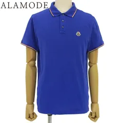 MONCLER(モンクレール) ロゴ ポロシャツ ポロシャツ 2018年 半袖 トップス アパレル ファッション ロゴワッペン XL コットン ブルー青 レッド赤 ホワイト 白 E10918345600 84556 メンズ 40802158566【アラモード】