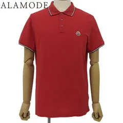 MONCLER(モンクレール) ロゴポロシャツ 2018年 半袖 トップス アパレル ファッション ロゴワッペン XL コットン レッド赤 ホワイト白 ブラック黒 E10918345600 84556 メンズ 40802158565【中古】【アラモード】
