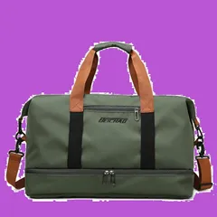 【人気商品】大容量トラベルバッグ アウトドア/通勤/機内持込対応 ユニセックス 乾湿分離 軽量設計 4WAY シューズ収納 防水 グリーン メンズ 32L ゴルフボストンバッグ Ganve