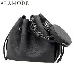 LOUIS VUITTON(ルイ・ヴィトン) モノグラム・マヒナ ベラ ショルダーバッグ 肩掛け 巾着型 斜め掛け マヒナ・レザー ノワール ブラック黒 シルバー金具 M57070 レディース 40802160825【中古】【アラモード】