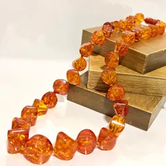 琥珀 ネックレス