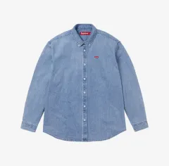 Supreme Small Box Shirtデニム XL 新品】Supreme Small Box Shirt Washed Blue