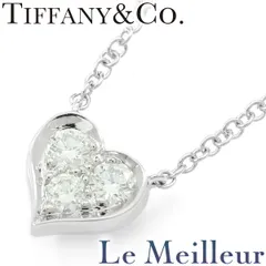 ティファニー TIFFANY&Co. センチメンタル ハート ネックレス ダイヤモンド プラチナ Pt950 中古 プレラブド 返品OK