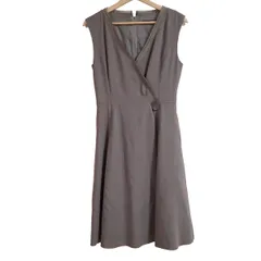 FOXEY(フォクシー) ワンピース サイズ40 M レディース - 29669 グレーベージュ ノースリーブ/ロング