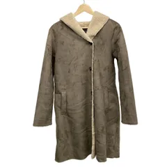 URBAN RESEARCH DOORS(アーバンリサーチドアーズ) コート サイズONESIZE レディース美品  - ダークブラウン×ベージュ 長袖/秋/冬