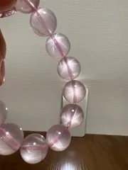 天然石　高品質　スターローズクォーツ　ブレスレット 13.5㍉約18.5㌢★108★