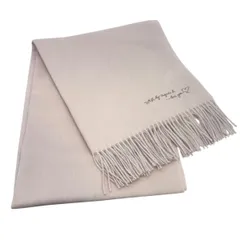 ♪3622 アニエスベー ウールカシミヤ混ストール 5823WJ60 H25 マフラー 薄ピンク 中古美品 agnes b.のサムネイル
