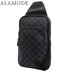 LOUIS VUITTON(ルイ・ヴィトン) ダミエ・グラフィット アヴェニュー・スリングバッグ ウエストバッグ/ボディバッグ ショルダー クロスボディ ダミエグラフィットキャンバス ブラック黒 グレー N45302 40802138576【アラモード】