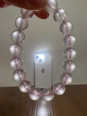 天然石　高品質　スターローズクォーツ　ブレスレット 11㍉16.5㌢★109★