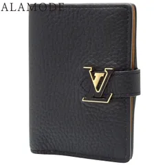 LOUIS VUITTON(ルイ・ヴィトン) LVヴェルティカル ウォレット コンパクト ウォレット ミニ財布 二つ折り 2つ折り トリヨンレザー ノワール ブラック黒 ゴールド金具 M81561 レディース 40802163216【中古】【アラモード】