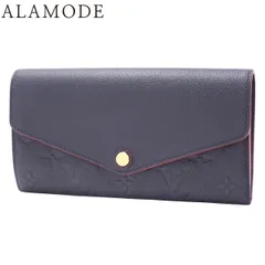 LOUIS VUITTON(ルイ・ヴィトン) モノグラム・アンプラント ポルトフォイユ・サラ ロングウォレット 2つ折り 二つ折り 長財布 マリーヌルージュ ネイビー紺 ゴールド金具 M62125 レディース 40802163079【中古】【アラモード】