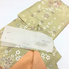 中古品　袷着物　小紋　正絹R107