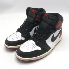 【中古】NIKE AIR JORDAN 1 Retro High Black Toe Reimagined スニーカー 26.5cm DZ5485-106 ブラック レッド ナイキ[10]