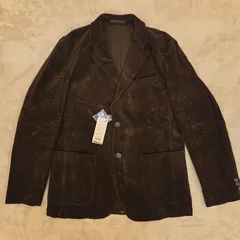 【新品タグ付】UNIQLO ユニクロ／コーデュロイ ジャケット L 濃茶 ダークブラウン／テーラード／秋冬に最適 コットン混 ストレッチ
