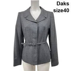 ■ ダックス Daks ジャケット ウールジャケット 上着 長袖 グレー 毛 40 M～L 9号～11号 レディース S5Y296