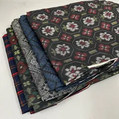 大島紬 羽織り 正絹 5着 羽織りまとめ売り リメイク材料 m-654