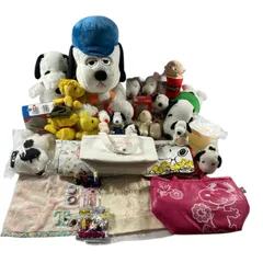 ★ SNOOPY スヌーピー グッズ  約30点 まとめ商品 ぬいぐるみ バッグ キーホルダー 缶バッチ マスコット 等 2.85kg