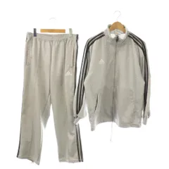 アディダス adidas セットアップ ジャージ ジャケット パンツ ロゴ L グレー /HK ■GY12