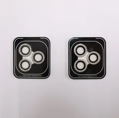 iPhone12 Pro Max カメラレンズ ラインストーン キラキラ ブラック シルバー レンズ保護ガラス プロテクター保護