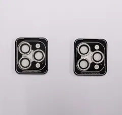 iPhone14 Pro iPhone14 Pro Max カメラレンズ ラインストーン キラキラ ブラック シルバー レンズ保護ガラス プロテクター保護