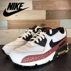 NIKE AIR MAX 90 ナイキ エア マックス90レザー 26cm ホワイト 白 レッド 赤 レオパード U07614