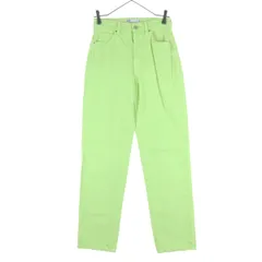 ZARA ザラ ネオンカラー デニムパンツ 34 グリーン レディース 古着