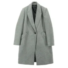 ZARA BASIC ザラベーシック ウール混 長袖 チェスターコート XS グレー レディース 古着