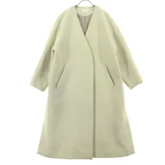 green label relaxing グリーンレーベルリラクシング 長袖 ノーカラー コート 34 ホワイト ユナイテッドアローズ レディース 古着