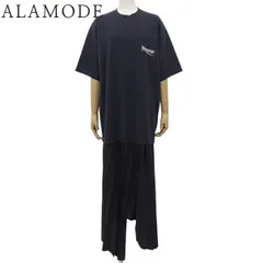 BALENCIAGA(バレンシアガ) Tシャツ プリーツ ワンピース 2023年 ロゴ 半袖 オーバーサイズ アパレル 34 コットン ポリエステル ブラック黒 751334TGO141000 レディース 40806000064【中古】【アラモード】