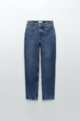 ザラ マムフィット デニム ジーンズ (インディゴデニム サイズ 24)