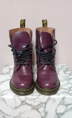 DR. MARTENS パープル 8ホールブーツ 37 240