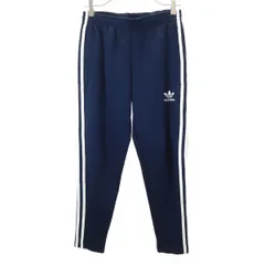 adidas アディダス トレフォイルロゴ ジャージ パンツ S ネイビー トレーニング メンズ 古着